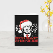 Carte Funny Christmas President Trump Pajamas Ugly Xmas (Fleur jaune)