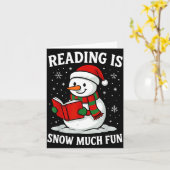 Carte Funny Christmas Reading Is Snow Much Snowman Book  (Fleur jaune)