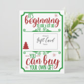 Carte Funny Christmas Red Green Détenteur de chèques-cad (Debout devant)