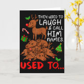 Carte Funny Christmas Reindeer They Used To Laugh &amp;  (Fleur jaune)