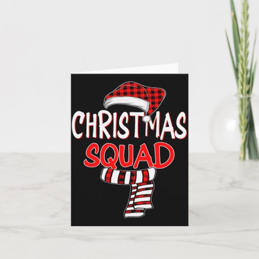 Carte Funny Christmas Santa Claus Red Plaid Shirt, Chris (Devant)