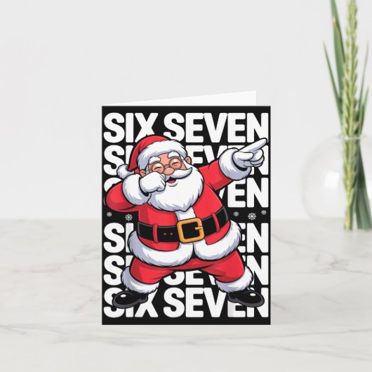 Carte Funny Christmas Santa Dabbing Xmas Dab Six Seven 6 (Devant)