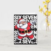 Carte Funny Christmas Santa Dabbing Xmas Dab Six Seven 6 (Fleur jaune)
