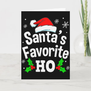 Carte Funny Christmas Santa préféré Ho naughty Pyjama