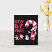 Carte Funny Christmas Six Seven Meme Say 67 One Humor Mo (Fleur jaune)