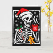 Carte Funny Christmas Skeleton Hot Chocolate Xmas Men Wo (Fleur jaune)