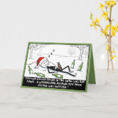 Carte Funny Christmas Stickman (Fleur jaune)