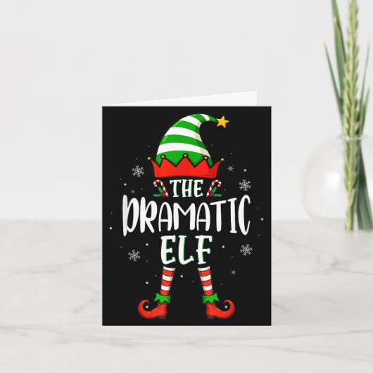 Carte Funny Christmas The Dramatic Elf Family Matching X (Devant)