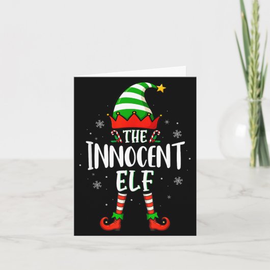Carte Funny Christmas The Innocent Elf Family Matching X (Devant)