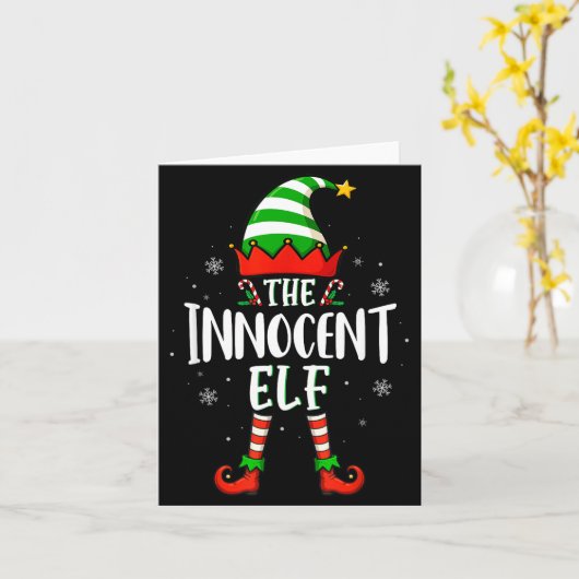 Carte Funny Christmas The Innocent Elf Family Matching X (Fleur jaune)