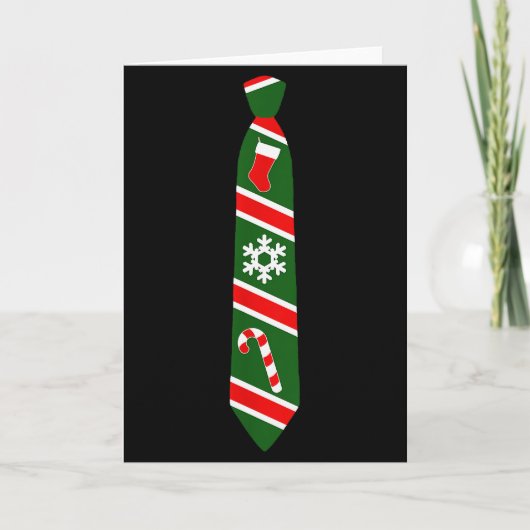 Carte Funny Christmas Tie - Holiday Tuxedo Fun Tee Desig (Devant)