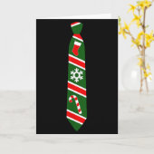 Carte Funny Christmas Tie - Holiday Tuxedo Fun Tee Desig (Fleur jaune)