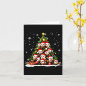 Carte Funny Christmas Tree Ferrets Family Xmas Pajamas (Fleur jaune)