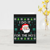 Carte Funny Christmas Xmas Inappropriate Santa I Do It F (Fleur jaune)