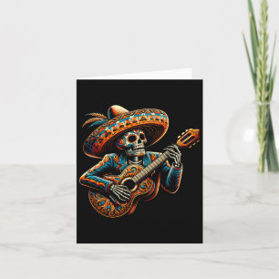 Carte Funny Cinco De Mayo Skeleton Skull Fiesta Sombrero