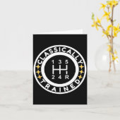 Carte Funny Clically Trained Manual Car Driving Humor  (Fleur jaune)