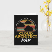 Carte Funny Cloud Architect Papa, Data Center Tech Citat (Fleur jaune)
