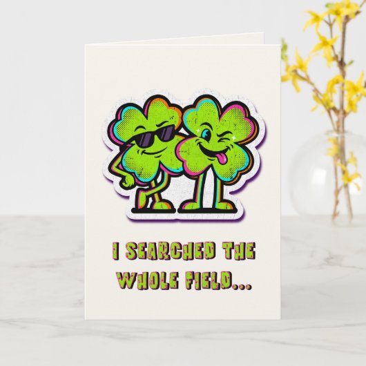 Carte Funny Clover Bad Influence St. Patricks Day (Fleur jaune)