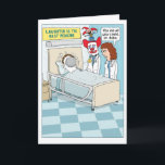 Carte Funny Clown Doctor Get Well<br><div class="desc">Voici une drôle de carte Get Well qui présente un médecin clown qui découvre que le rire n'est pas toujours le meilleur médicament. Merci d'avoir choisi ce design original par © Chuck Ingwersen. Je publie des dessins tous les jours sur Instagram : https://www.instagram.com/captainscratchy</div>