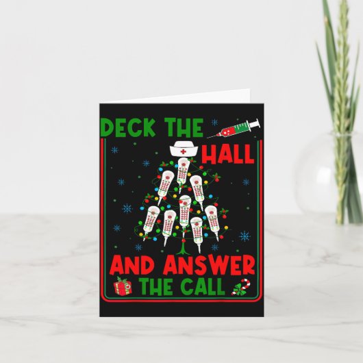 Carte Funny Cna Deck The Halls Answer The Calls Nurse Ch (Devant)