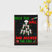 Carte Funny Cna Deck The Halls Answer The Calls Nurse Ch (Fleur jaune)