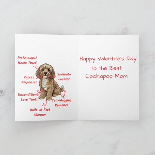 Carte Funny Cockapoo Anatomy Card- Custom Inside Message (Intérieur)