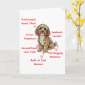 Carte Funny Cockapoo Anatomy Card- Custom Inside Message (Fleur jaune)