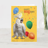Carte Funny Cockatoo Parrot Birthday Humor (Devant)