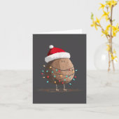 Carte Funny Coconut Christmas Graphics Lights Lover  (Fleur jaune)