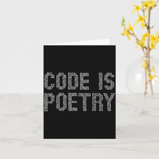 Carte Funny Code Is Etry Saying Quote Programer Gift (Fleur jaune)