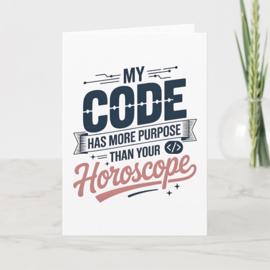 Carte Funny Coding Quote AI Programmer Design (Devant)