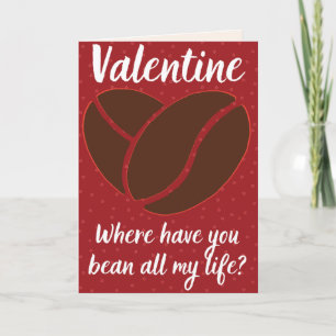 Carte Funny Coffee Love' Valentine Card