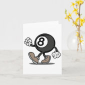 Carte Funny Comic Snooker Billard Player 8-ll (Fleur jaune)