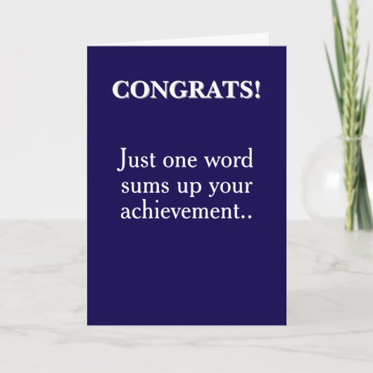 Carte funny congratulations on achievement (Devant)