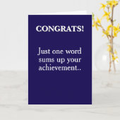 Carte funny congratulations on achievement (Fleur jaune)