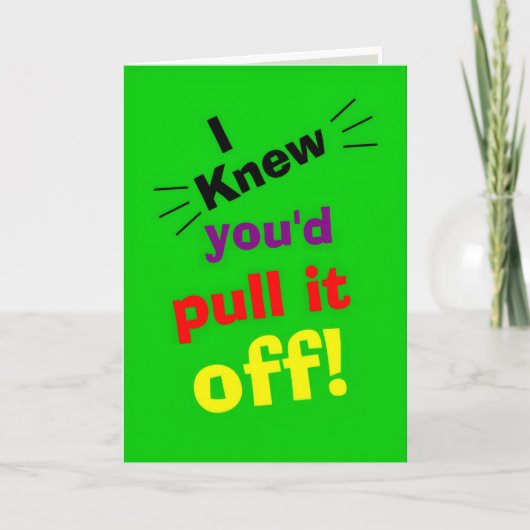 Carte funny congratulations on achievement (Devant)