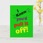 Carte funny congratulations on achievement (Fleur jaune)