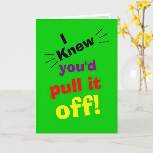 Carte funny congratulations on achievement (Fleur jaune)