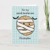 Carte Funny Cookie Mummy Pizza Slice Halloween Maze (Devant)