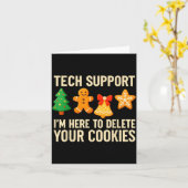 Carte Funny Cookies Christmas Gingerbread Tech Suprt Men (Fleur jaune)