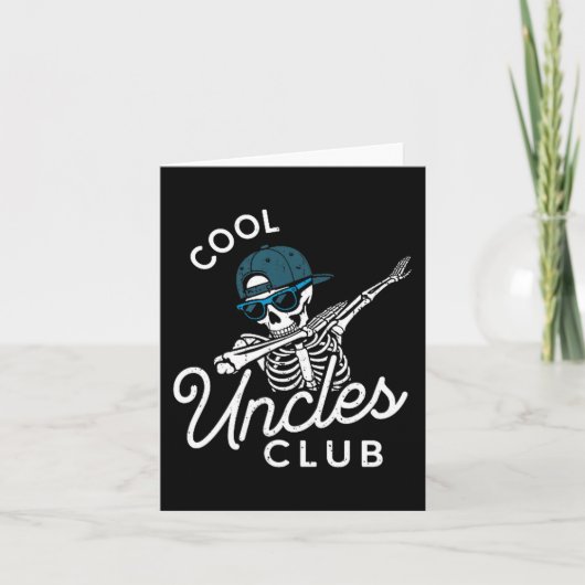 Carte Funny Cool Uncles Club Shirt Funny Skeleton Uncle  (Devant)