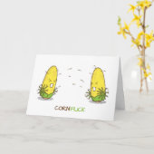 Carte Funny Corn Saying Désolé pour Silly Conflicts (Fleur jaune)