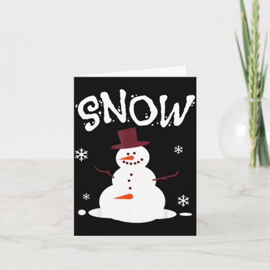 Carte Funny Couples Christmas Party Snow Man Merry Xmas (Devant)