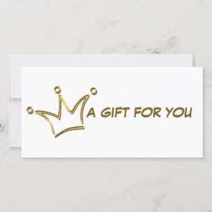 Carte Funny Couronne d'or - luxe royal 1