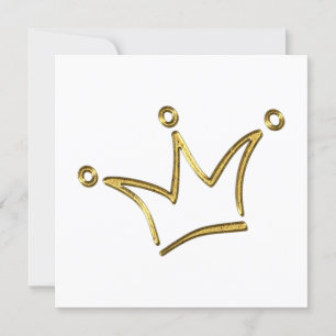 Carte Funny Couronne d'or - luxe royal 1