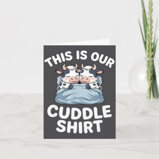 Carte Funny Cow Couple Idea This Is Our Cuddle  (Devant)