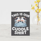 Carte Funny Cow Couple Idea This Is Our Cuddle  (Fleur jaune)