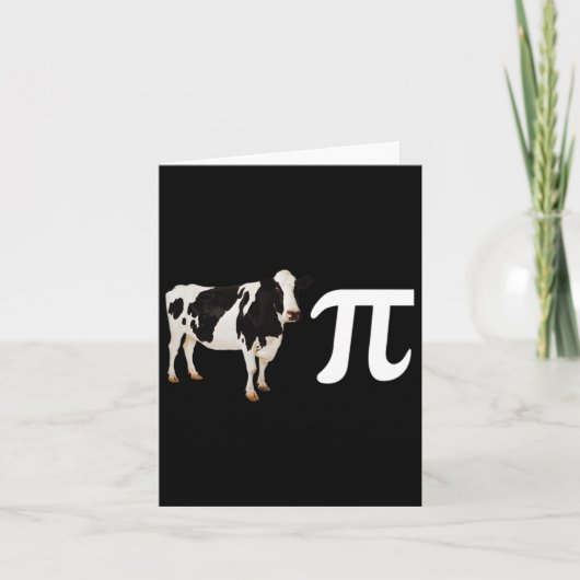Carte Funny Cow Pi Day (Devant)