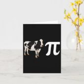 Carte Funny Cow Pi Day (Fleur jaune)