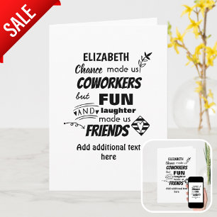 Carte Funny COWORKER Quitter Goodluck Adieu ami